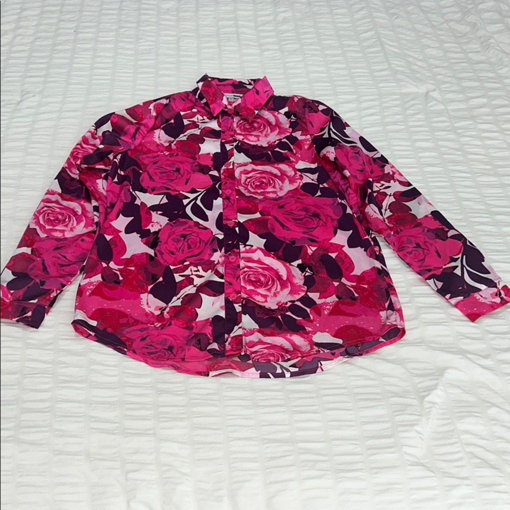 Fashion Nova Floral Button-Up Blouse - XSmall
